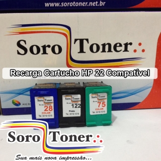 Recarga Cartucho HP 22 Compatível  Recarga Cartucho HP 22 Compatível
